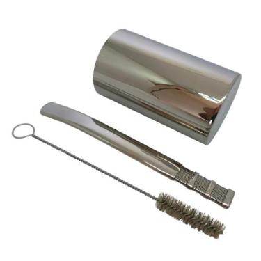 Imagem de Kit tereré cuia copo redondo liso 300ml + bomba tela clássica 18cm + e