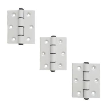 Imagem de Dobradiça de alumínio 70 x 60 branca kit com 3 peças - Walplas