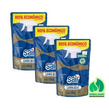 Imagem de Kit 3 Unidades Limpa Box 300ml Refil Saif