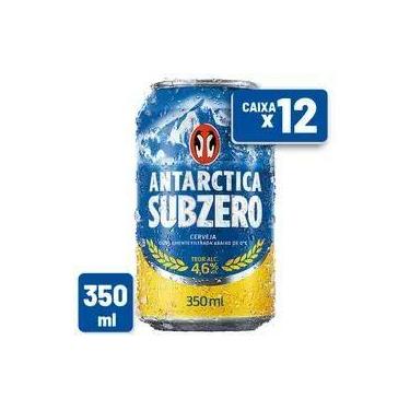 Imagem de Cerveja Antarctica Subzero Lata 350ml Caixa c/ 12 un 1x12 Unidades  35