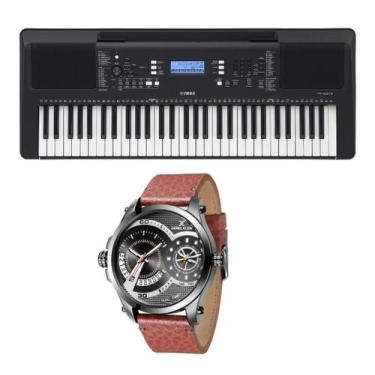 Imagem de Kit Teclado Yamaha Arranjador PSR E373 e Relógio Dk11151-2
