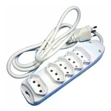 Imagem de Kit 3 Extensões De 3m Com 5 Tomadas 3 Pinos 250v - Dni 7235