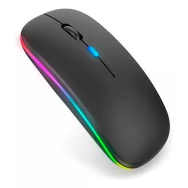 Imagem de Mouse Notebook Sem Fio Recarregável Wireless Led - weibo, Preto 