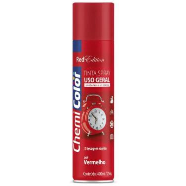 Imagem de Tinta Spray Uso Geral 400ml Seca Rápido - CHEMICOLOR, Vermelho