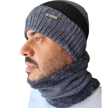 Imagem de Touca Com Gola Cachecol Forrada Térmica Proteção Inverno  - Lefipe, Ci