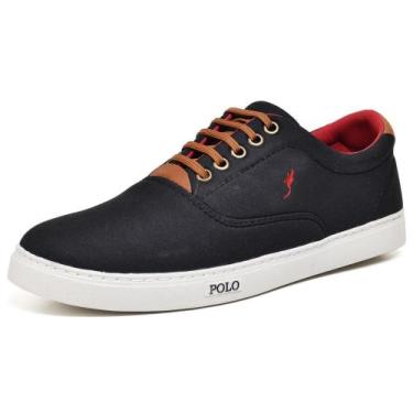 Imagem de Tenis Sapatenis Masculino Cano Baixo Adulto Polo Blu, Preto, 46