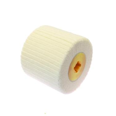 Imagem de 120 * 100 * 19mm Não-tecido Nylon Flap Brush Cetim Desenho Polimento Rebarbação Tambor Roda para Aço Inoxidável, Feltro