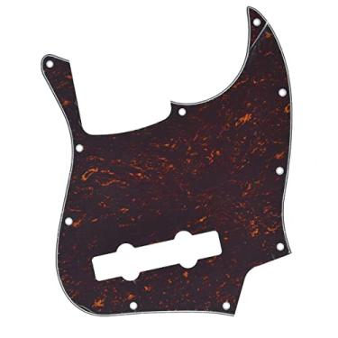 Imagem de Dopro 5 cordas Jazz Bass Pick Guard J Bass Scratch Plate para EUA/Paralamas mexicanos 5 cordas Jazz Bass Red Tortoise