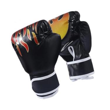 Imagem de rockible Luvas de Boxe, Luvas Sparring Luvas de Treinamento de Prática Profissional Luvas Kickboxing para Muay Thai Pad Mma Karate Fighting, Preto para Crianças
