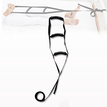 Imagem de MESINURS Suporte de apoio de alça de escada de cama para idosos - Auxiliar de corda de elevação ajustável com 3 punhos para deficientes, lesão na coluna (3 aderências)