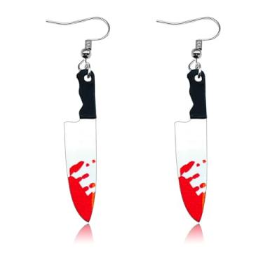 Imagem de Brincos de gota de faca para mulheres brincos de adaga de acrílico góticos, brincos de Halloween para mulheres, joias de festa de Halloween, outro, outro