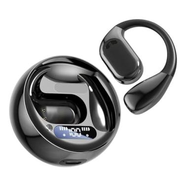 Imagem de BaotyJie Tradutor de idiomas fone de ouvido ipx5 à prova d' água tradução earbud aberto gancho para trabalho aprendizagem de viagens, Preto