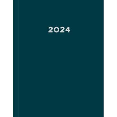 Imagem de 2024: Großer XXL Kalender in A4 mit ausreichend Platz für Aufgaben und Termine und schöne Momente I Dunkles Petrol