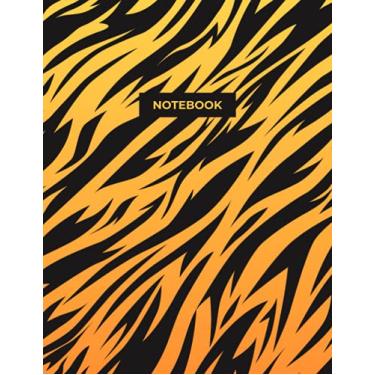 Imagem de Tiger Print Composition Notebook: Wide Ruled Lined Journal for Women, Girls, Kids, School, Work, Gift - Tiger Print Notebook College Ruled: Tiger ... Lined Pages, Large size 8.5" x 11" inches