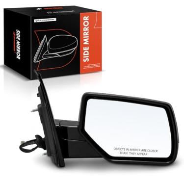Imagem de A-Premium Espelho retrovisor elétrico do lado do passageiro - compatível com Chevrolet Tahoe, Suburban 3500 HD e GMC Yukon, Yukon XL - Espelho retrovisor externo cromado dobrável manual aquecido -