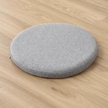 Imagem de NUOKEI Almofada redonda antiderrapante para assento de escritório removível para cadeira de inverno para quatro estações almofada de espuma viscoelástica respirável para cadeira de mesa e cadeiras de