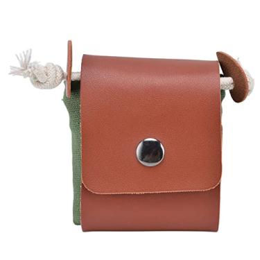 Imagem de Bolsa para Colheita de Frutas, Material de Lona para Pendurar Flores de Cogumelo Com Bolso de Couro PU, Bolsa de Forrageamento Com Cinto Dobrável para Coleta de Tesouros (PU