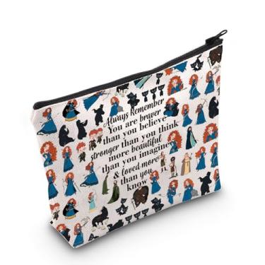 Imagem de WZMPA Princess Mei Li Da Bolsa de cosméticos Mei Li Da Fans Gift You Are Braver Stronger Beautiful Than You Know Mei Li Da Makeup Zipper Pouch Bag Mei Li Da Merch, Always Mei Li Da, Ajuste
