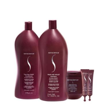 Imagem de Kit Senscience True Hue Violet Shampoo Condicionador L Máscara C.P.R. 