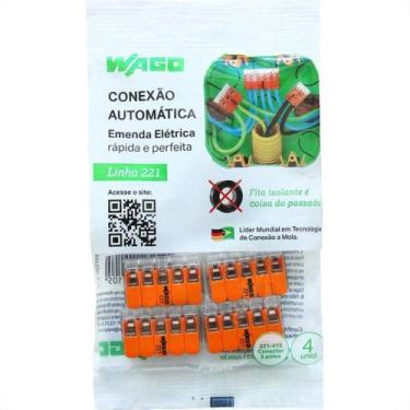 Imagem de Conector Emenda Wago Flow 5Polo 4Mm Cm 4Pecas 415