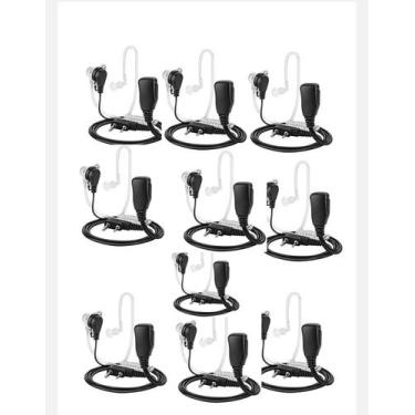 Imagem de 10 Fone Ouvido Radio Baofeng Bf 777 Uv 5r Kemwood Tubo Acústico silico