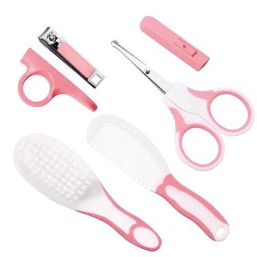 Imagem de Kit Higiene Cuidados Saúde Bebê Recém Nascido Criança Escova Tesoura P
