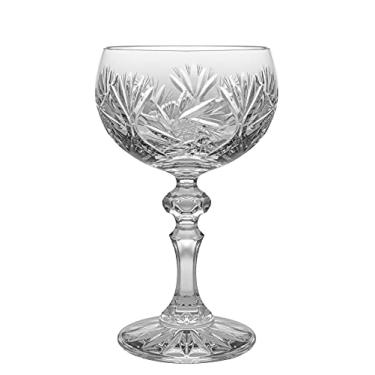 Imagem de Barski Champagne Glasses - Flute - Saucer - Belle Coupe - Set of 6 Glasses - Hand Cut Crystal - Beautifully Designed - Each Glass is 7.5 oz Made in EuropeQ