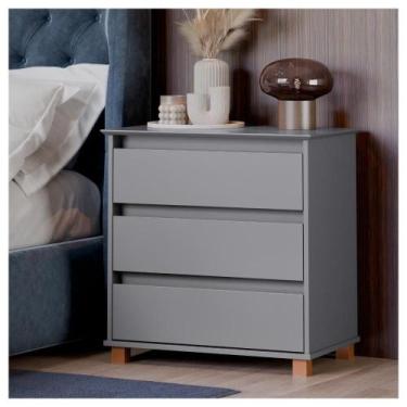 Imagem de Comoda Roupa Quarto Bebe Casal Sapateira 3 Gaveteiro Retrô - EJ MOVEIS