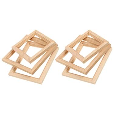 Imagem de Toyvian DIY Wall Art Painting Toys 6pcs Toy House Fairy Houses for Gardens Outdoor Miniature Wood Photo Frame Dollhouse Photo Frame 1 12 Dollhouse Wooden Picture Frames