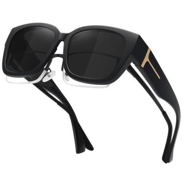 Imagem de Óculos de Sol Polarizados Fit Over - Modelo Quadrado Grande MEETSUN