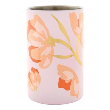 Imagem de Slant Collections Party Chiller Suporte térmico para garrafa de vinho de aço inoxidável, 19,3 cm A, blush floral