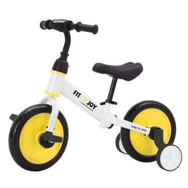 Imagem de UBRAVOO Triciclos de ciclismo para meninos e meninas de 2 a 5 anos, bicicleta de equilíbrio infantil Fit 'n Joy com opções de pedais e rodas de treinamento, bicicleta de treinamento infantil 4 em 1 (amarelo-branco)