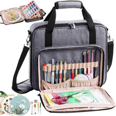 Imagem de Bolsa de projeto de bordado MYBAGZING Large com armazenamento e organi