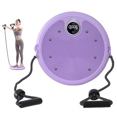 Imagem de NOBBAT Cintura escultor torção Ab Twister Board 11,8 x 1,5 pol Exercício Cintura Torção Disco Fitness Twister Alças Apara Cintura Emagrecimento Equilíbrio Disco Rotativo(Roxo)