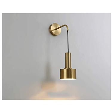 Imagem de Luminárias de parede nórdicas, luminária de parede moderna, decorativa, de cabeceira, criativa, de metal, para sala de estar, restaurante, cozinha, varanda, banheiro, hotel, B bronze
