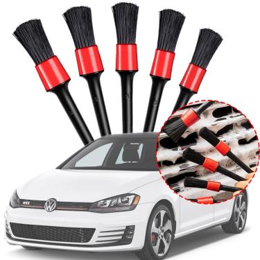 Imagem de Kit 5 Pincel Detail Detalhamento Automotivo Limpeza Completa
