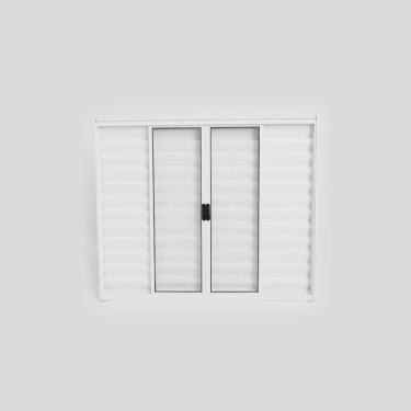 Imagem de Janela de Alumínio Veneziana 6 Folhas 120x150cm Plus Lux Esquadrias