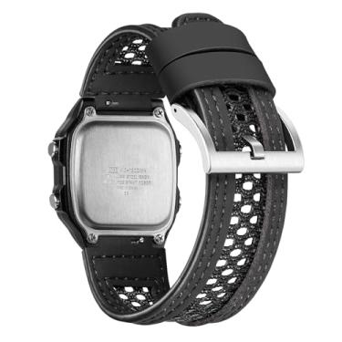 Imagem de Pulseira de relógio de substituição de 18 mm para Casio AE-1000W AE-1100W AE-1200 AE-1300 AE-1500WH W-S200H W-S210H W-800H, design de malha respirável