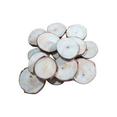 Imagem de Bolachas de Madeira Natural, 12 Peças, Decorativos Rústicos