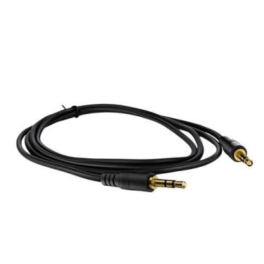 Imagem de Cabo de Áudio P2 Auxiliar 3.5mm Para Computador Mesa Caixa de Som Músi