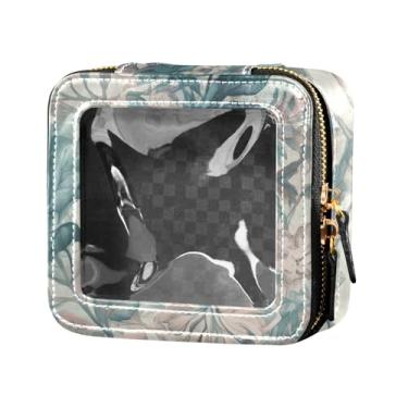 Imagem de Fitrendlovey Organizador de maquiagem portátil com grande claraboia bolsa de cosméticos espaçosa para amantes de viagens, T4, one size