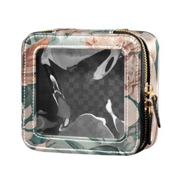 Imagem de Fitrendlovey Organizador de maquiagem portátil com grande claraboia bolsa de cosméticos espaçosa para amantes de viagens, T16, one size