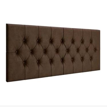 Imagem de Cabeceira Almofadada Suspensa Cama Casal 140cm X 55cm(140cm,Marrom)