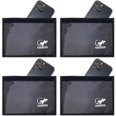 Imagem de Gecko Travel Tech Bolsa Faraday antirastreamento GPS RFID bloqueador de sinal de chave de carro carteira protetora bolsa protetora para celular chave de carro FOB, privacidade de dados, segurança de