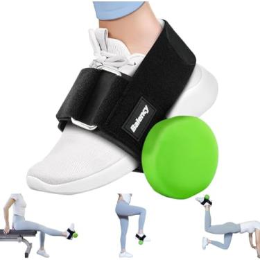 Imagem de Acessório de pé com halteres para treino de perna, alças de fixação de halteres, treinador de tibialis, tiras no tornozelo para halteres, alça de pé para levantamento de peso, tala de canela, cachos