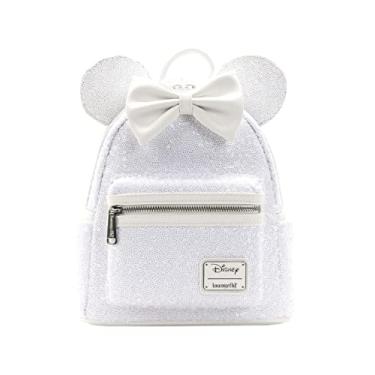 Imagem de Loungefly Disney Minnie Mouse Sequin Wedding Womens Double Strap Shoulder Bag Purse