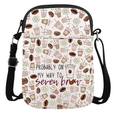 Imagem de Brew Coffee Gift Coffee Drinker Gift Probably On My Way To 7B Bolsa transversal Presente para amantes de café presente, Sevenb Cr