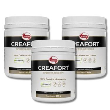 Imagem de KIT 3 Creafort 100% Creatina Creapure em pó 300g Vitafor
