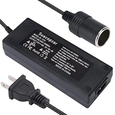 Imagem de Suacopzar Adaptador de alimentação de carro 12V 10A fêmea para isqueiro de automóvel, plugue de 3 m, CA 100-240V para DC 12V 10A 120W Adaptador de fonte de alimentação AC para DC Conversor Transformador para dispositivo alimentado por carro