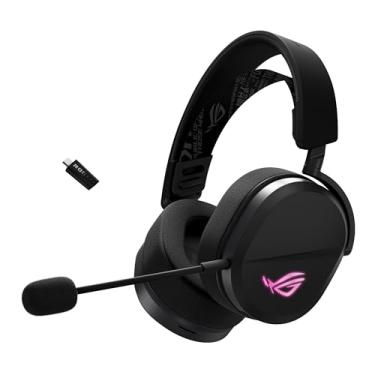 Imagem de ASUS ROG Pelta Fone de ouvido sem fio para jogos (BT, ROG SpeedNova 2,4 GHz, USB-C, leve 309 g, drivers ROG banhados a titânio de 50 mm, microfone super-banda larga de 10 mm, RGB, bateria 70HR, para